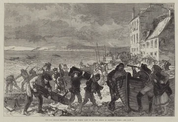 Das Tay-Brückenunglück, Trümmer am Strand von Broughty Ferry